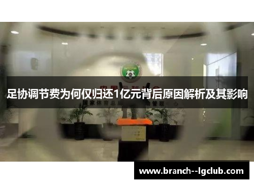 足协调节费为何仅归还1亿元背后原因解析及其影响